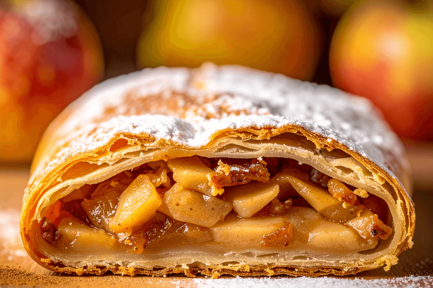 Pivní štrúdl s jablky